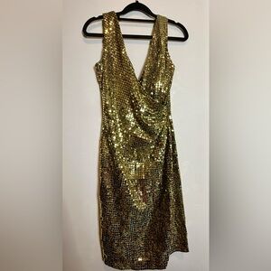 Gold Sequin Vintage Susan Roselli for Vijack Dress